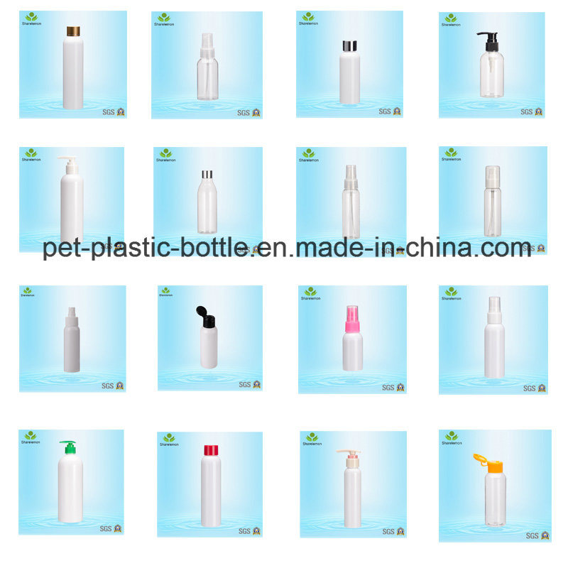30ml Mini Clear Plastic Cosmetic Bottles with Black Screw Cap for Face Lotion