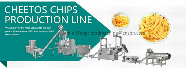 Automatic Corn Puffs Kurkure Snacks Cheetos Chips Making Machine Lab Twin Screw Extruder Machine