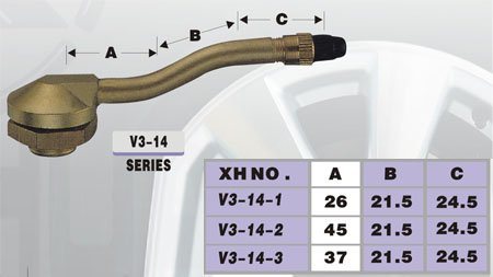 V3-14 Series Tubeless Truck and Bus Tire Valves