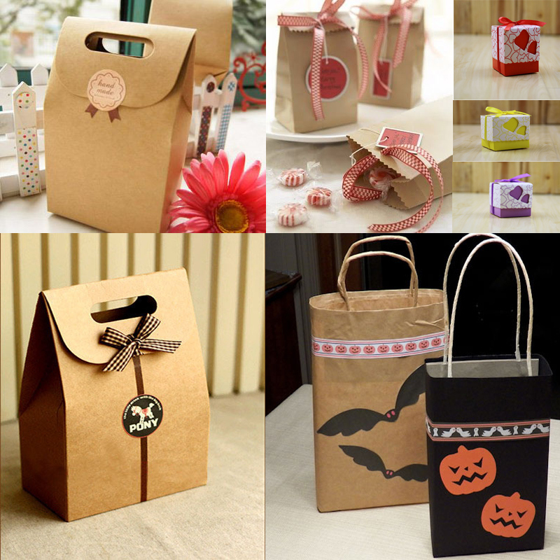 Factory Wholesale Customized Kraft Packaging Paper Bag for Bottle