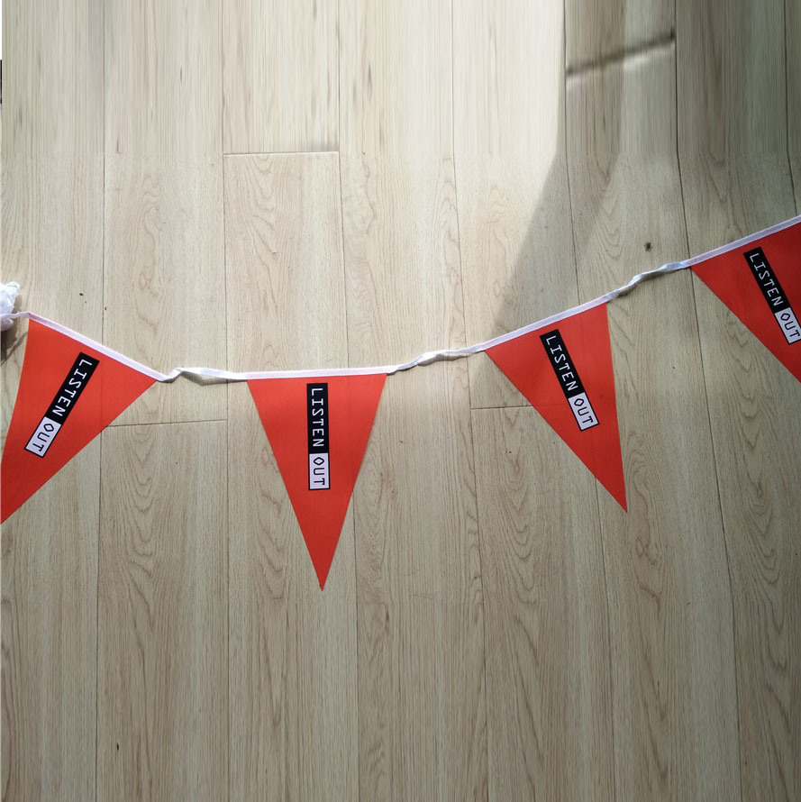 Cheap Printed Customized Advertising String Bunting Mini Pennant Flag