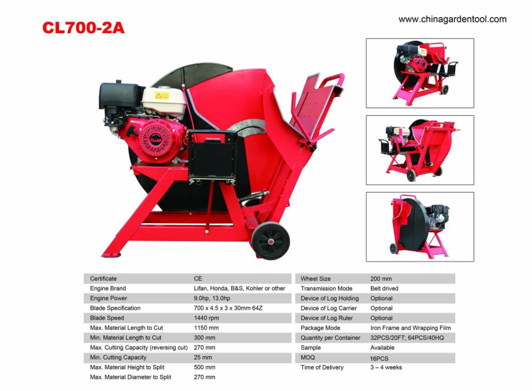 Hot Sale 700mm Hydraulic Manual or Electric Strat Efficient Log Saw