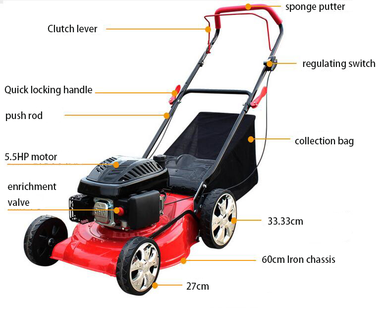 Easy Operated Garden Tool Lawn Mower Gasoline