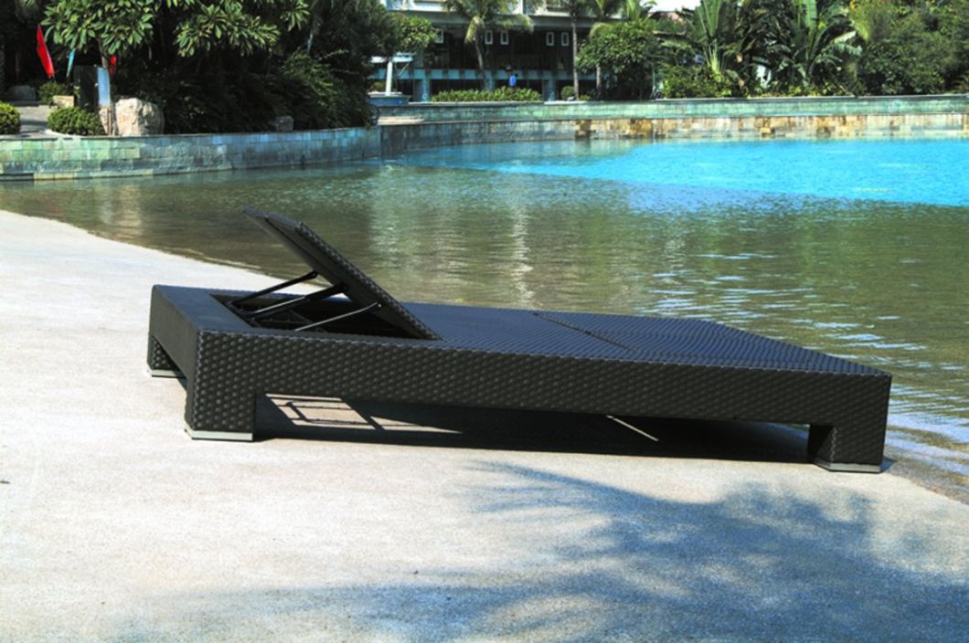 Sun Lounge Rattan Daybed Outdoor Furniture (TG-JW103)