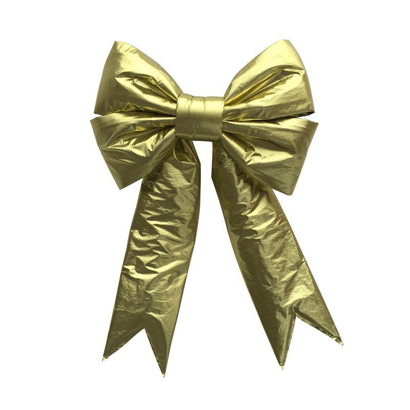 Handmade Gold Non-Woven Bowknot for Christmas Decoration