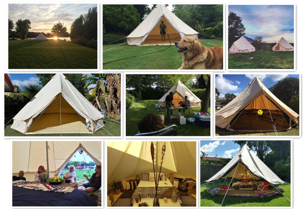 Large Camping Family Caravan Glamping House Tipi Luxury Bell Tent