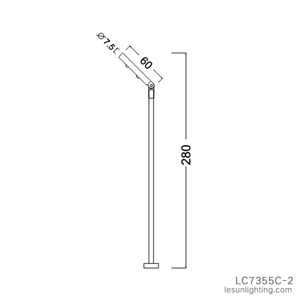 Osram Chip 2W Flexible Jewelry Cabinet LED Light with Standing Pole LC7355c-2