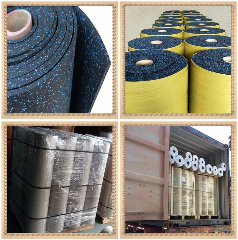 3mm-20mm Shock Proof Commercial Rubber Gym Floor Mat Roll