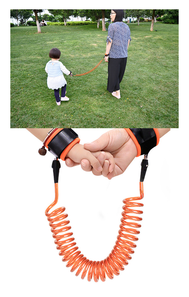 Adjustable Kids Child Leash Anti Lost Wrist Link Rotated Traction Rope Child Safety Wristbands