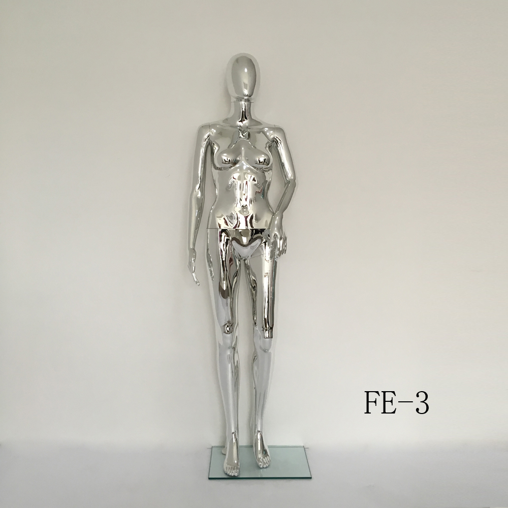 Factory Wholesale Chrome Sliver Golden Plastic PP Female Model Mannequin