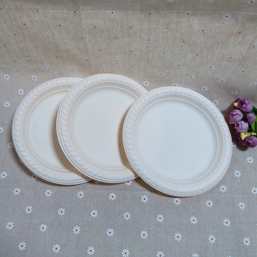 Party Use Biodegradable Dinnerware Compostable 6 Inch Round Disposable Plate