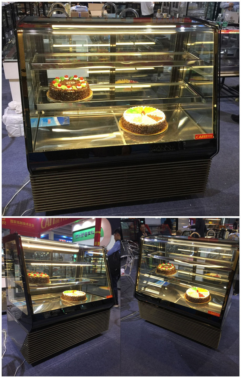 2017 New Style Supermarket Cake Showcase Price/Cake Chiller/Glass Cake Display Cabinet