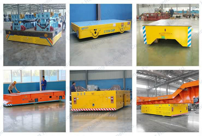 Steel Coils and Casting Die Transport Cart on Cement Floor
