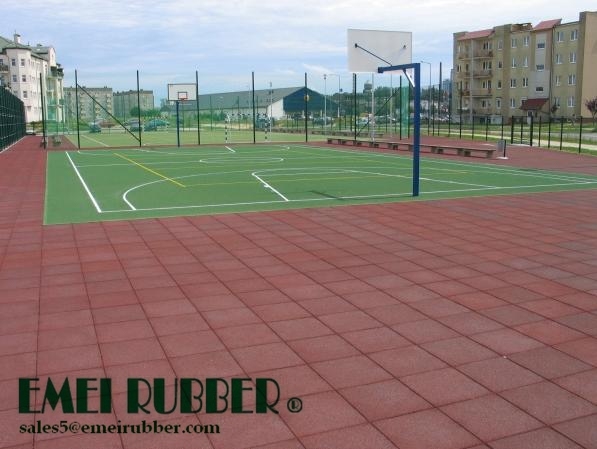 Standard Square Rubber Tile, Rubber Floor for Playground