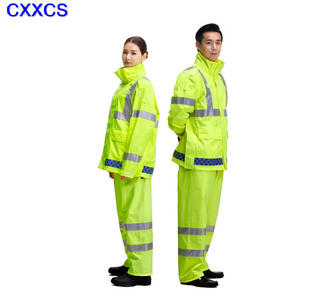 Police Reflective Raincoat