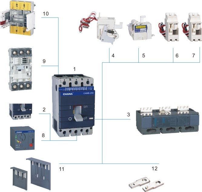 Cam1 Series 630A Moulded Case Circuit Breaker MCCB