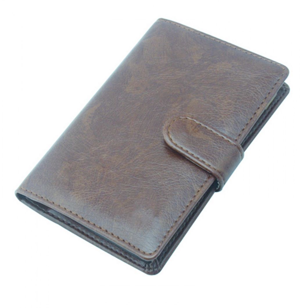 Leather 2 Fold Men's Leather Cover PU Passport Holder