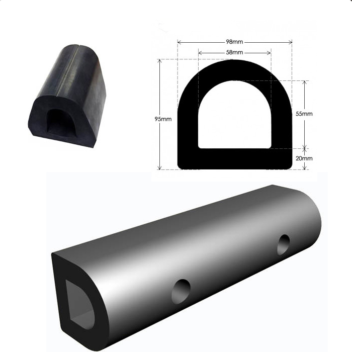 Extruded D Type Rubber Fenders