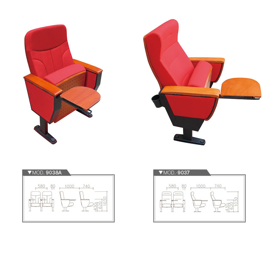 Public Furniture Cup Holder Cinema Chair Auditorium Chiair (HYSD-9037)