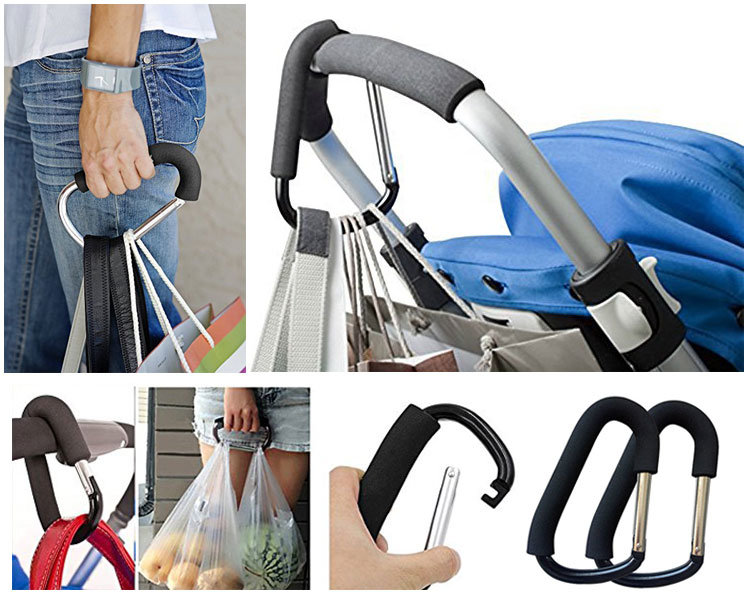 Mommy Hook, Stroller Hook Hanger for Baby Diaper Bags and Shopping Carts