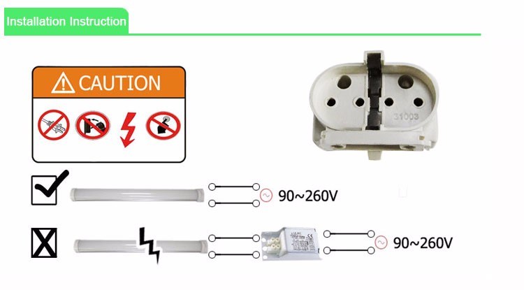 22W 2200lm 2g11 LED Tube with Ce RoHS Approved 2g11 LED Lamp with 4 Pins From Shenzhen Factory