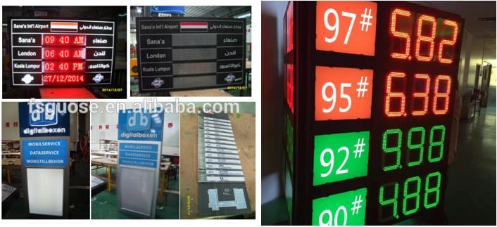 Gas LED Petrol Price Sign Display Steel Tube Pylons Road Directional Steel Structure for Petrol Station Canopies