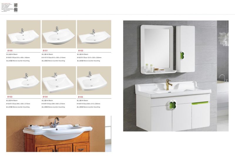 Sanitary Ware Bathroom Fitting Wash Basin Bathroom Sink (8009 & 8013)