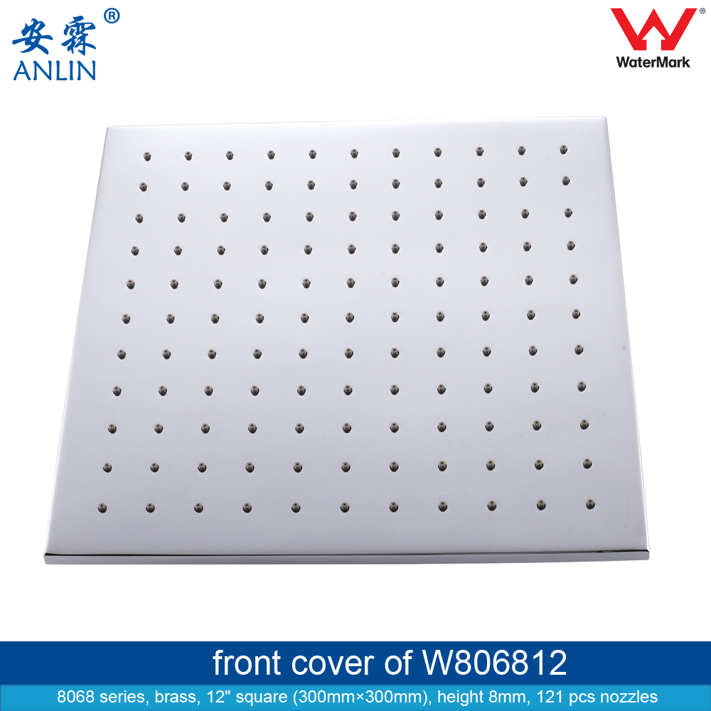 Watermark Square Brass Shower Head