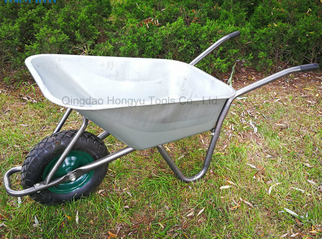 90L Heavy Duty Construction and Garden Tool Metal Wheel Barrow