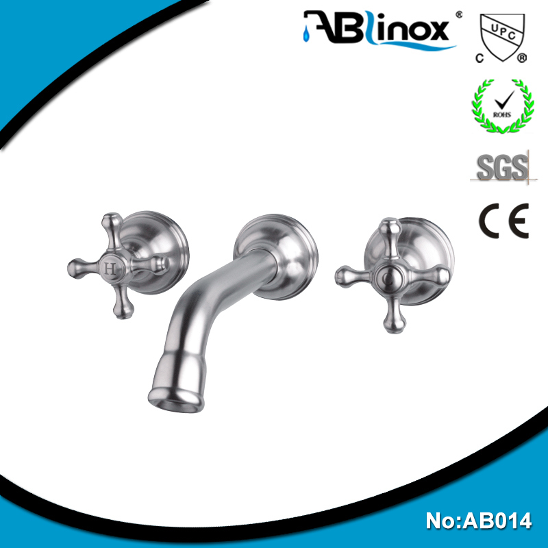 Stainless Steel Two Handle Bathroom Bathtub Faucet