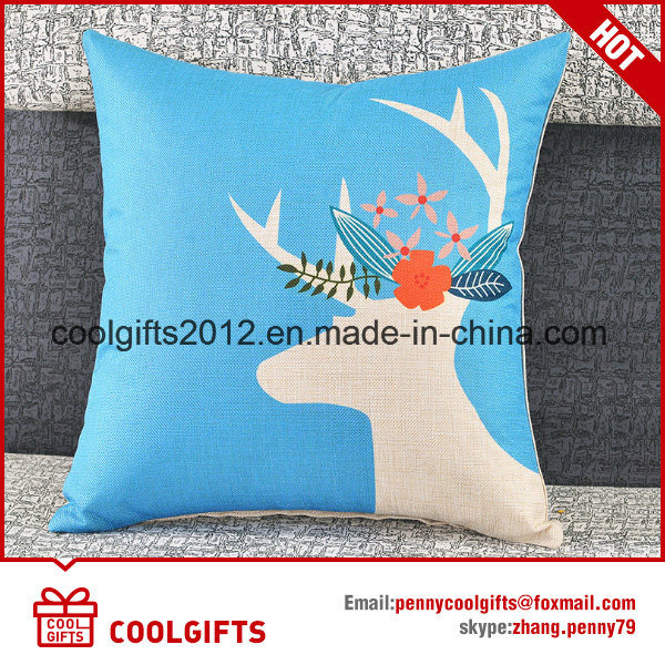 Promotional Decorative Cotton Square Printed Sofa Throw Pillow