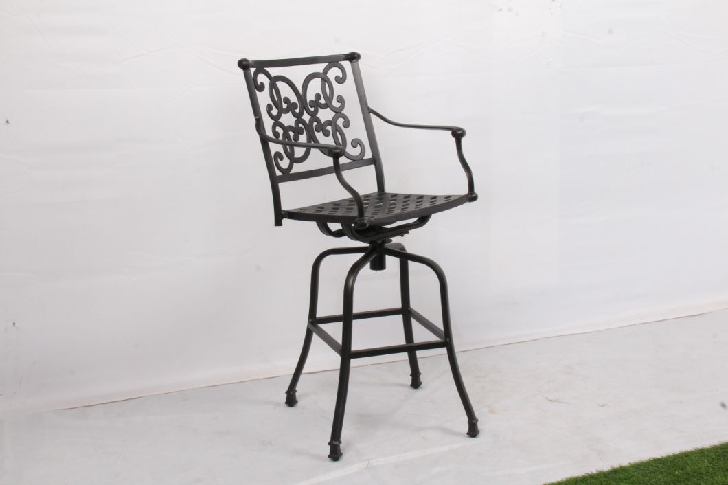 Outdoor Furniture with Cast Aluminum Counter Height Chair