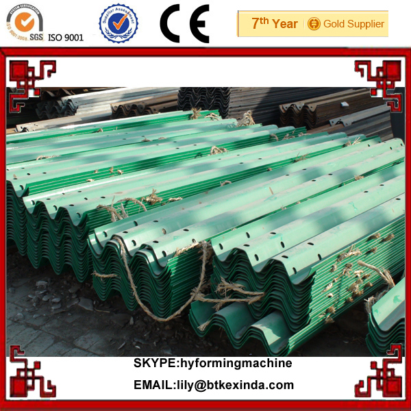 Highway Guardrail W-Beam Galvanized Steel Highway Guardrail Roll Forming Machine