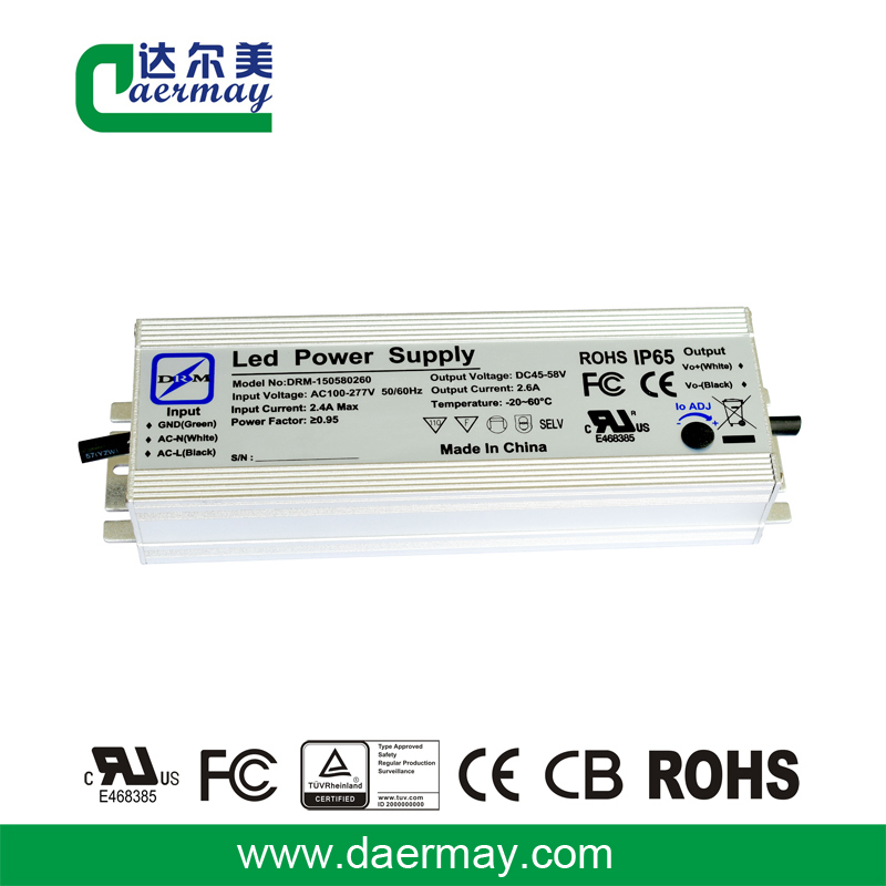 LED Power Supply for Outdoor Light 150W 580V IP65