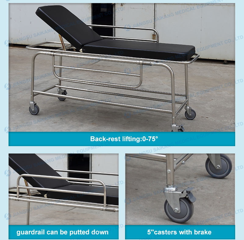 FDA Factory Simple Rescue Patient Stretcher Trolley