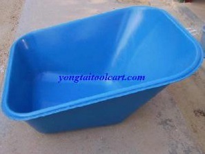 10cbf Blue Poly Wheelbarrow Tray