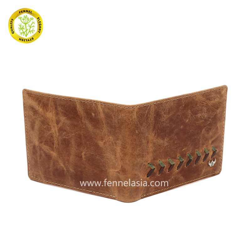 Manufacture RFID Blocking Hot Selling Handmade Genuine Leather Wallet (EU4195)