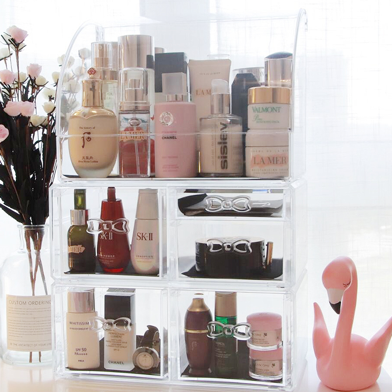 Makeup Stand Cosmetic Organizer Storage Acrylic Display Box
