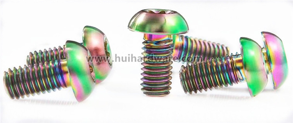 Anodized Titanium Torx Button Head Screws with Different Colors