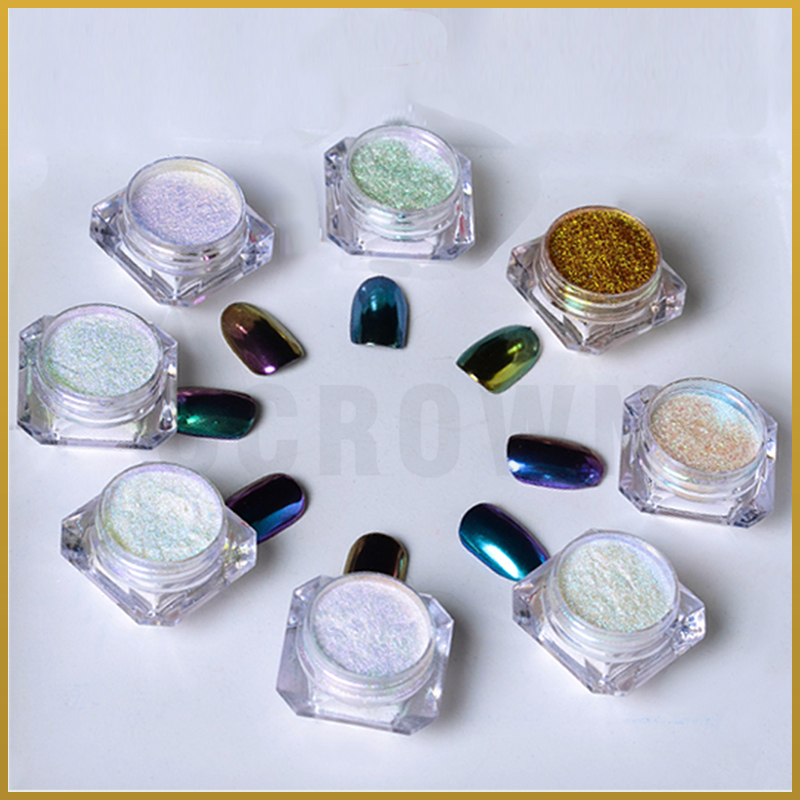 Acrylic Aurora Powder, Shell Nail Art Pearl Manicure Chrome Pigment
