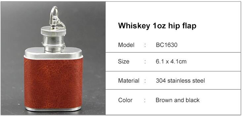 Stylish Portable Latest New Designed 1oz Mini Stainless Steel Hip Flask