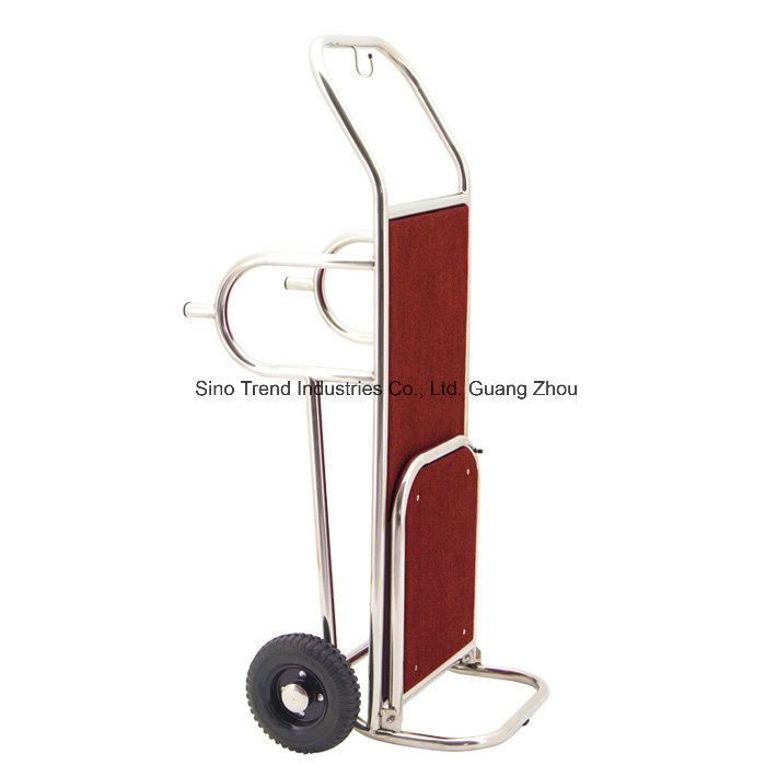 Polished Stainless Steel Luggage Cart for Hotel Lobby (SITTY 90.2002)