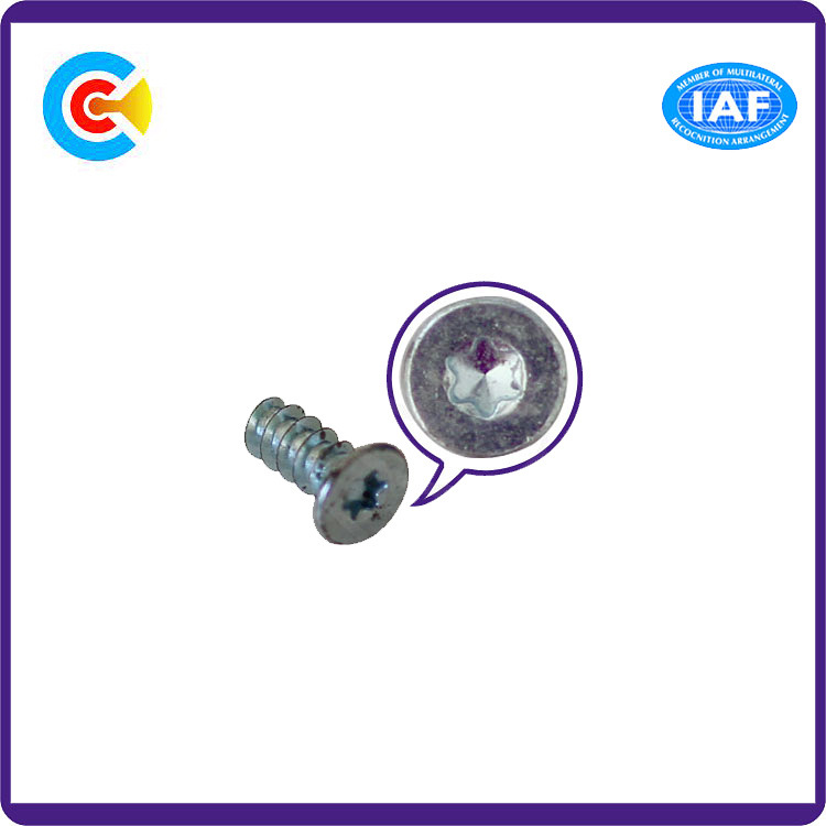 Carbon Steel4.8/8.8/10.9 Fastener Flower Countersunk Head Self-Tapping Screws for Kitchen/Cabinet/Furniture