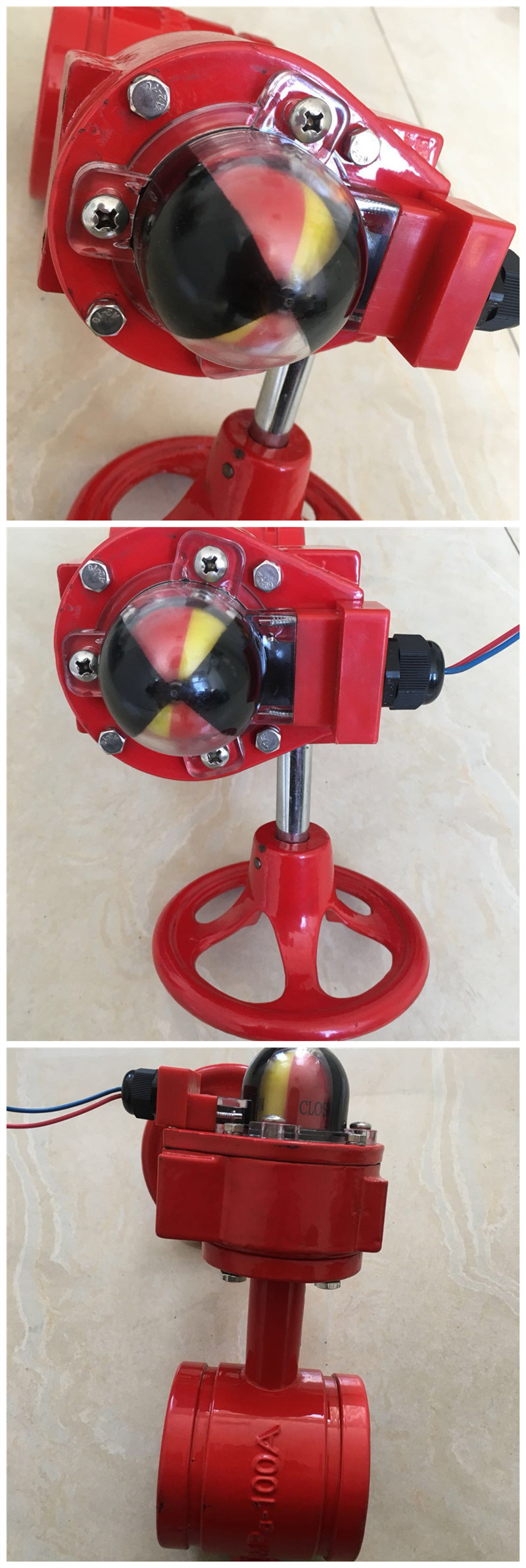 Handle Grooved/Trench Fire Control Signal Butterfly Valve