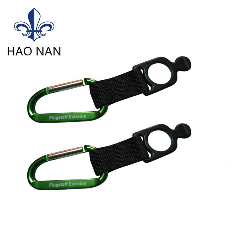 PVC Logo Short Lanyard Strap with Carabiner Keychain