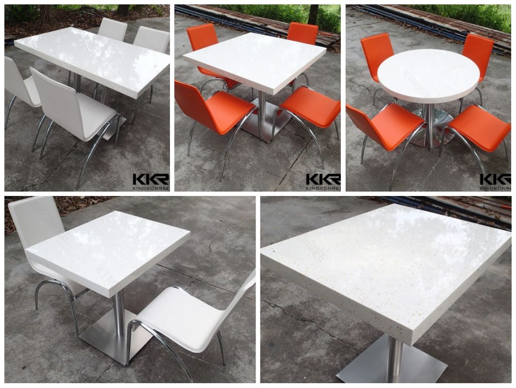 Kkr Artificial Stone Restaurant Dining Table and Chair