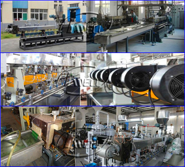 Pet Bottles Flake Pelletizing Line/Parrallel Co-Rotating Twin Screw Extruder Machine