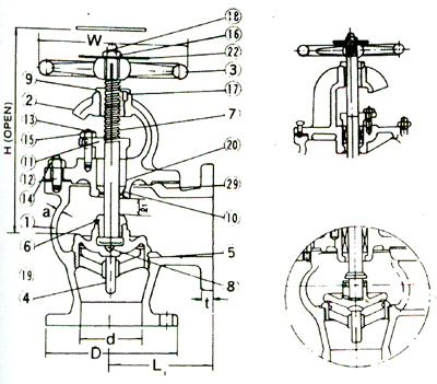 Cast Steel Angle Valve CNC Marine Use