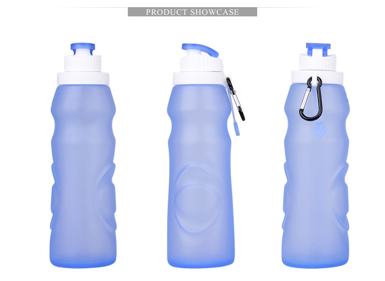 Eco Silicone Material Leakproof Foldable Outdoor Sport Collapsible Water Bottle