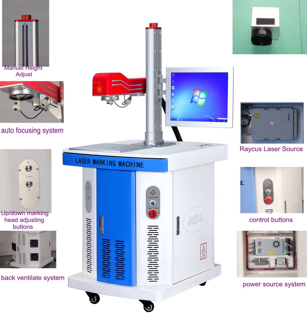 20W Fiber Laser Stainless Steel Marking Machine for Plastic/Metal/Aluminium